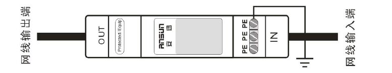 導軌式網絡防雷器接線圖