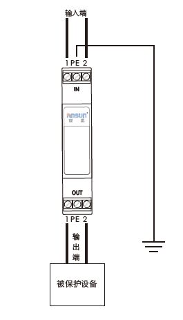 D1類電涌保護(hù)器接線圖